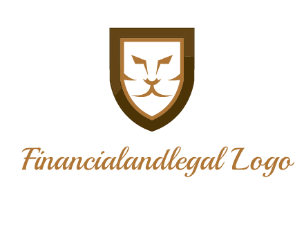 lion face in shield logo
