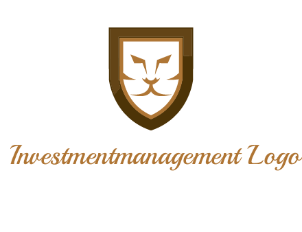 lion face in shield logo