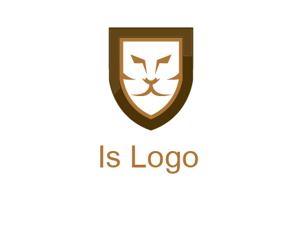 lion face in shield logo