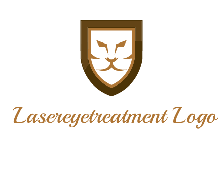 lion face in shield logo