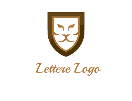 lion face in shield logo