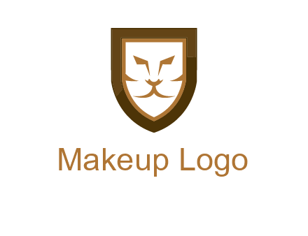lion face in shield logo