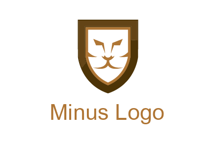 lion face in shield logo