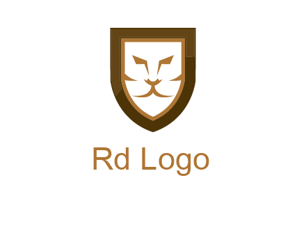 lion face in shield logo