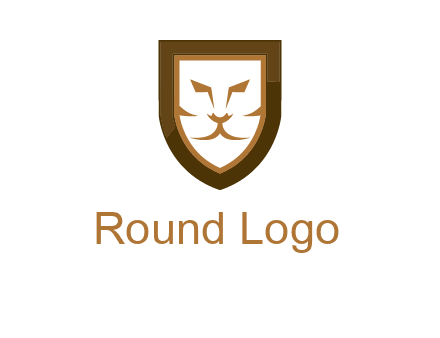 lion face in shield logo