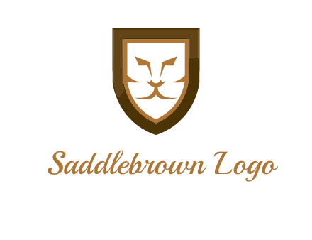 lion face in shield logo