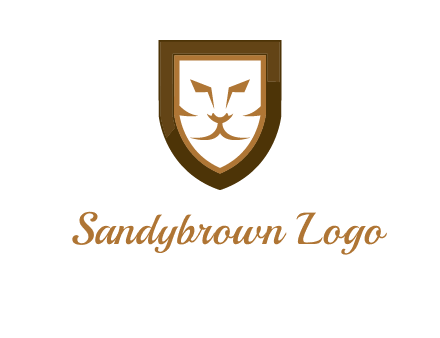 lion face in shield logo