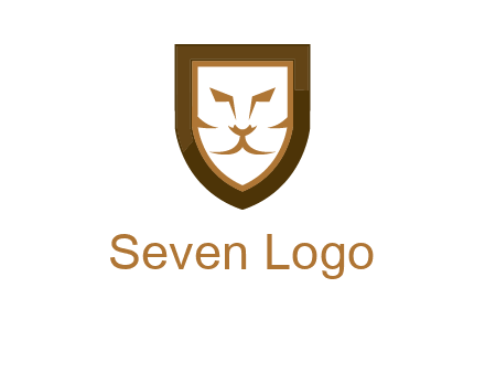 lion face in shield logo