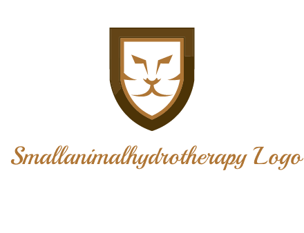 lion face in shield logo