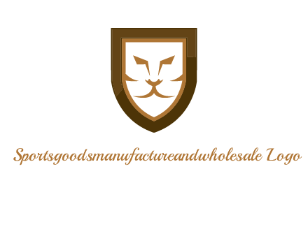 lion face in shield logo