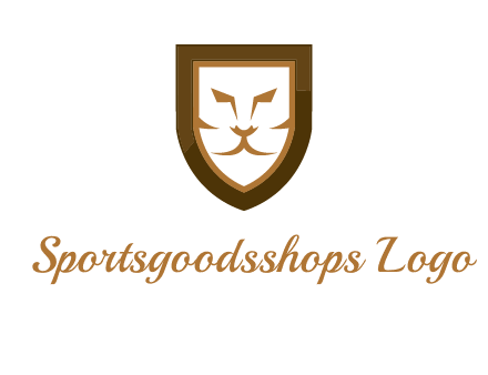 lion face in shield logo