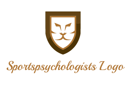 lion face in shield logo