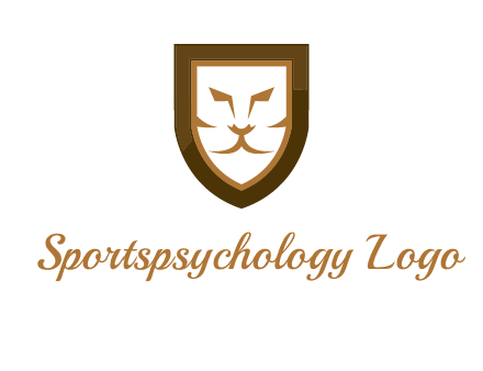 lion face in shield logo