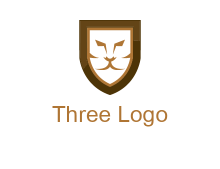 lion face in shield logo