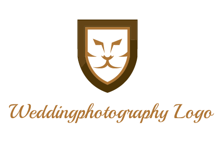lion face in shield logo