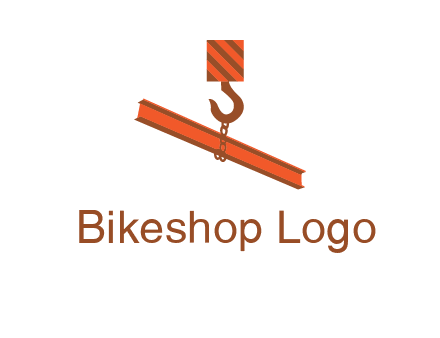 crane hook lifting beam construction logo