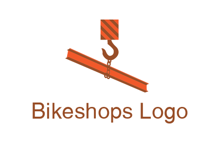 crane hook lifting beam construction logo