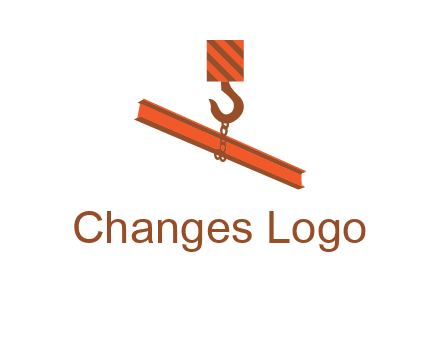 crane hook lifting beam construction logo