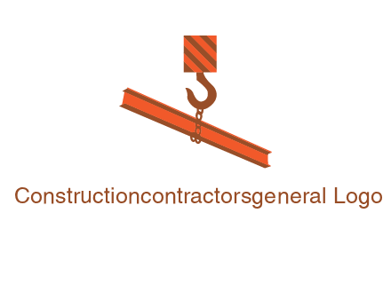 crane hook lifting beam construction logo