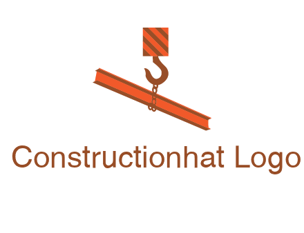 crane hook lifting beam construction logo