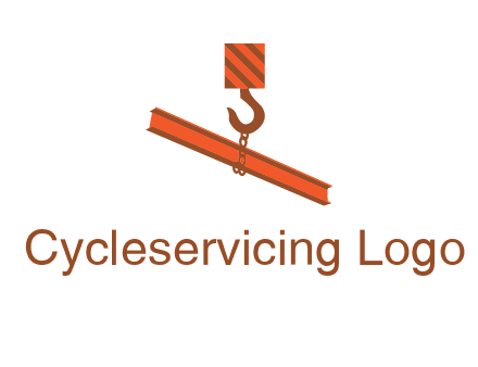 crane hook lifting beam construction logo