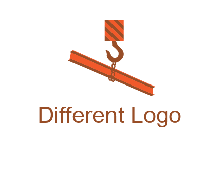 crane hook lifting beam construction logo