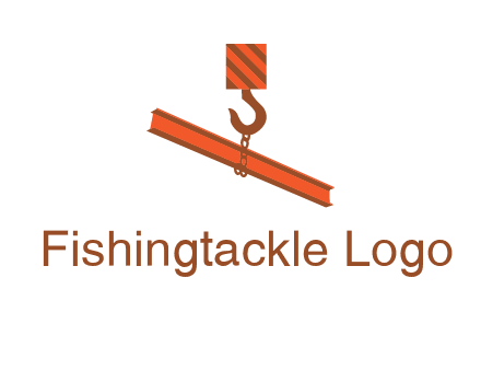 crane hook lifting beam construction logo