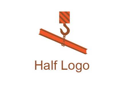 crane hook lifting beam construction logo