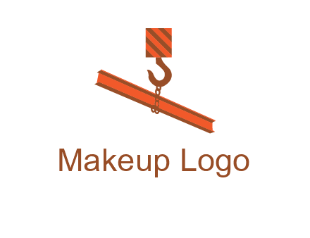 crane hook lifting beam construction logo