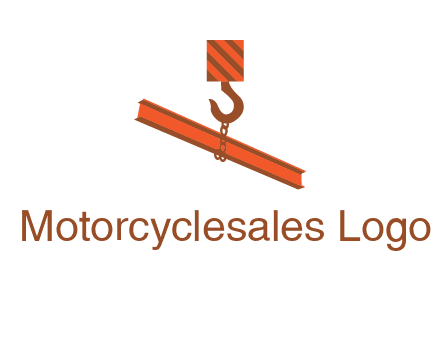 crane hook lifting beam construction logo