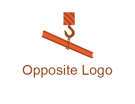 crane hook lifting beam construction logo