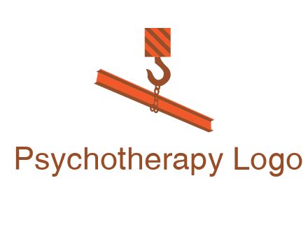 crane hook lifting beam construction logo