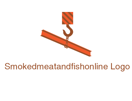 crane hook lifting beam construction logo