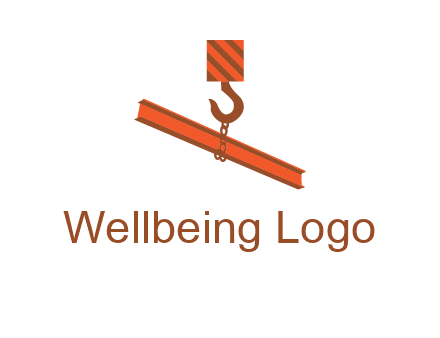 crane hook lifting beam construction logo