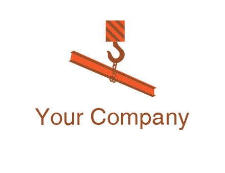 crane hook lifting beam construction logo