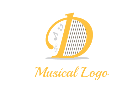 harp instrument in D logo