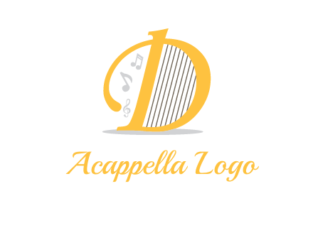 harp instrument in D logo