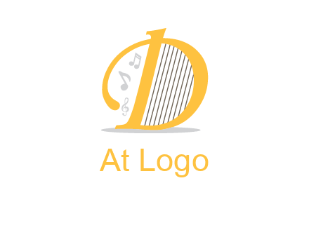 harp instrument in D logo
