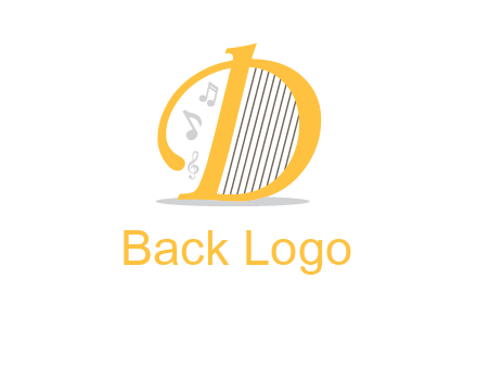 harp instrument in D logo