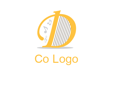 harp instrument in D logo