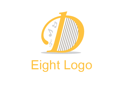 harp instrument in D logo