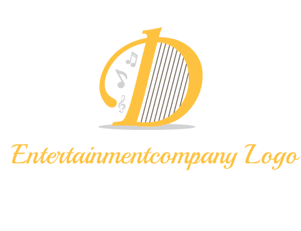 harp instrument in D logo