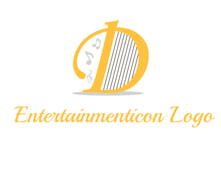 harp instrument in D logo