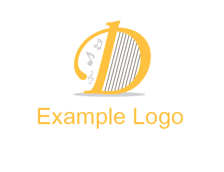 harp instrument in D logo