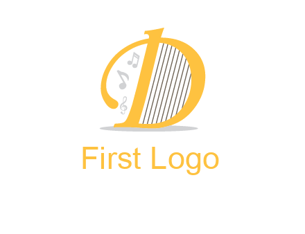 harp instrument in D logo