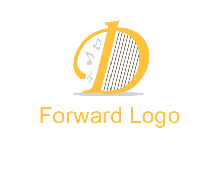 harp instrument in D logo