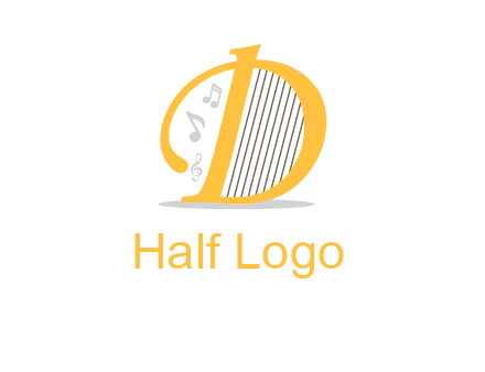 harp instrument in D logo