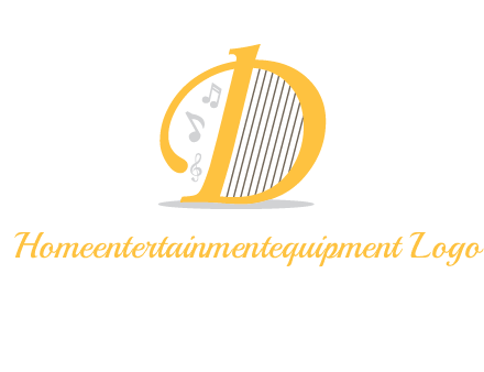 harp instrument in D logo