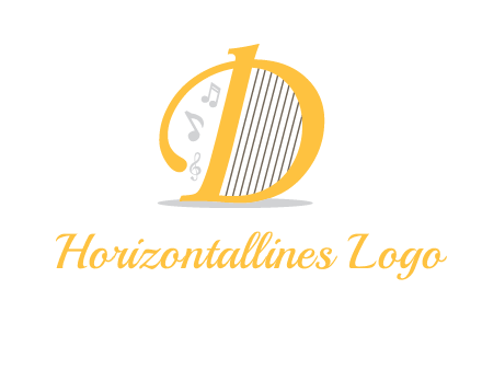 harp instrument in D logo