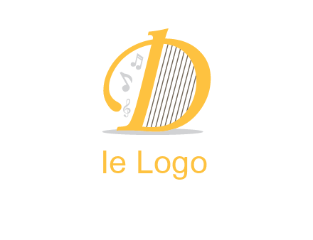harp instrument in D logo